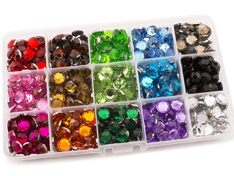 Summer-Ray.com Summer-Ray 10mm Assorted Color Rhinestones in Storage Box Value Pack - Image 1